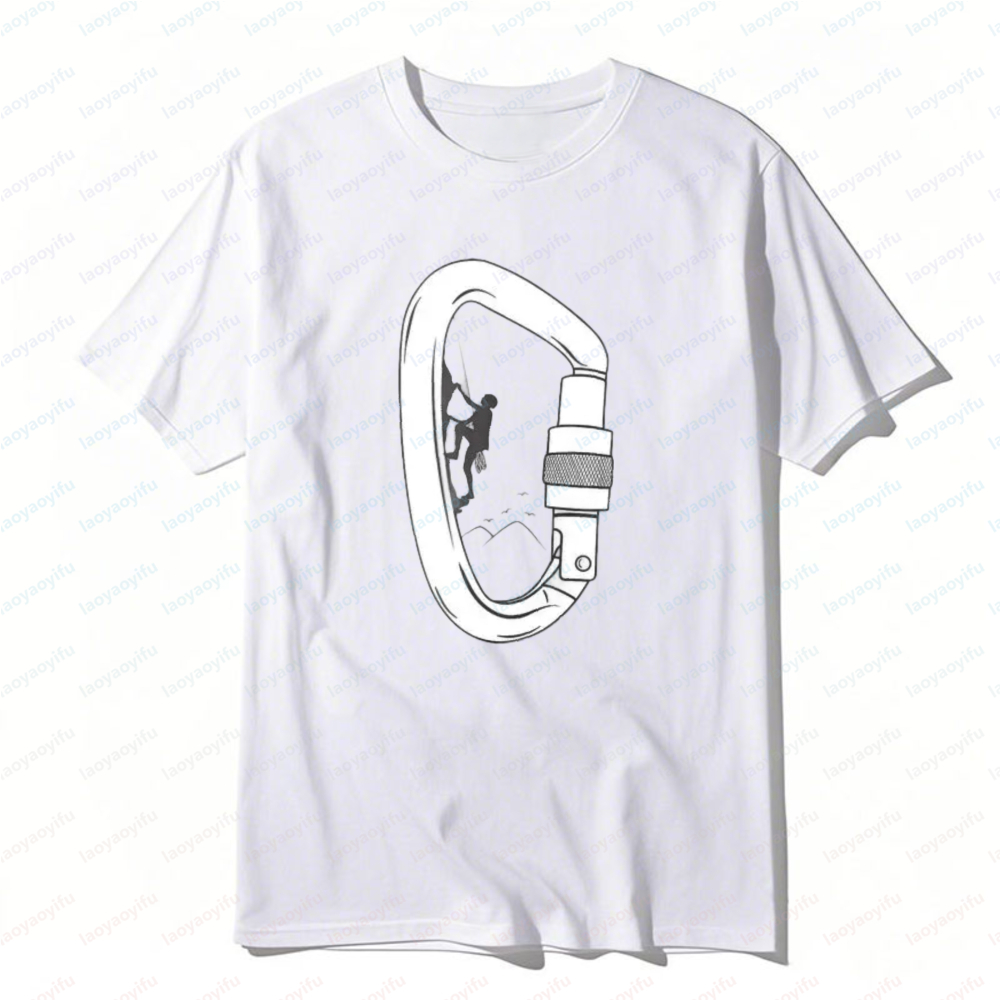 Outdoor Sport Climbing Gear - T-shirt con stampa attrezzatura da arrampicata